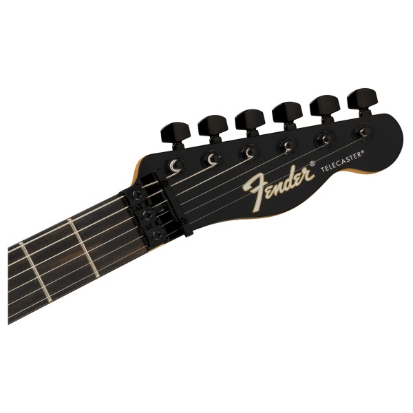 Fender Limited Edition Player Fusion Telecaster HH Floyd Rose, Ebony Fingerboard, Black - headstock