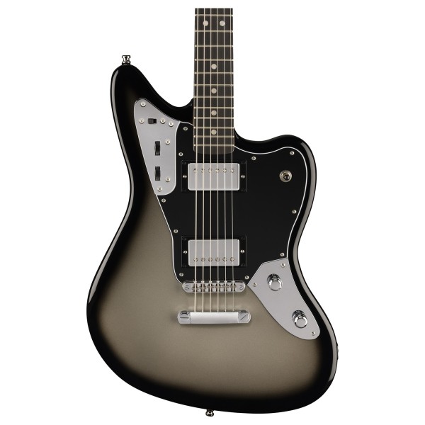 Fender Limited Edition Player Fusion Jaguar Baritone, Ebony Fingerboard, Silverburst - body