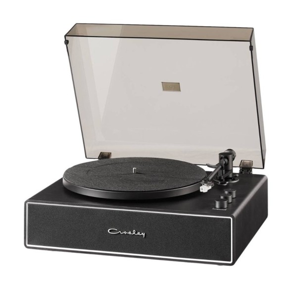 Crosley Stave Turntable, Black - Angled