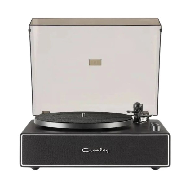 Crosley Stave Bluetooth Turntable, Black - Front Open