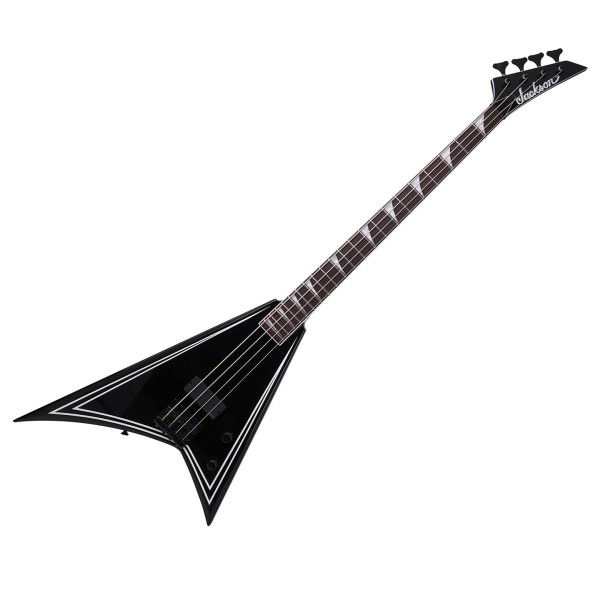 Jackson X Series RRB IV Rhoads Bass, Black with White Pinstripes