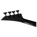 Jackson X Series RRB IV Rhoads Bass, Black with White Pinstripes - back of headstock