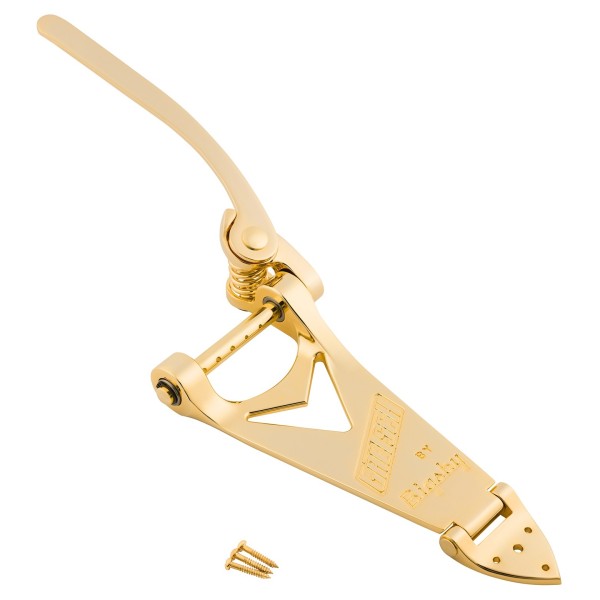 Gretsch Branded Tailpiece, Bigsby B6, String-Thru, Gold