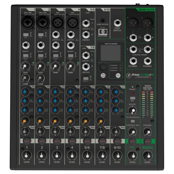 Mackie ProFX10v3+ Analog Mixer - Top