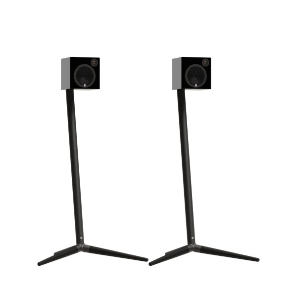 Monitor Audio Radius 4G Floor Stand, Satin Black / Black Ash Wood - radius one example 