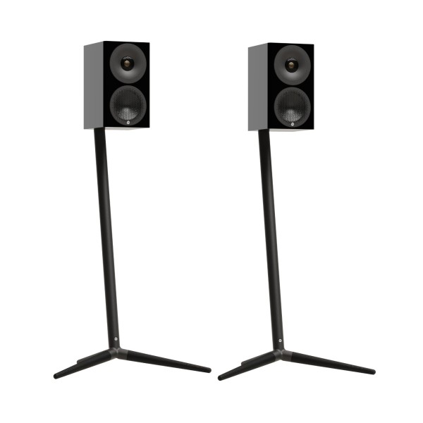 Monitor Audio Radius 4G Floor Stand, Satin Black / Black Ash Wood radius 3 example