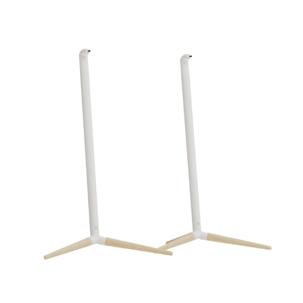 Monitor Audio Radius 4G Floor Stand, Satin White / Natural Ash Wood - main 