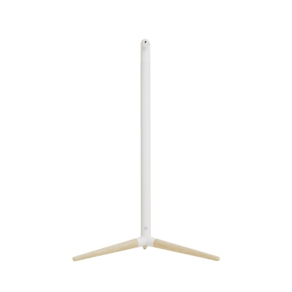 Monitor Audio Radius 4G Floor Stand, Satin White / Natural Ash Wood - front 