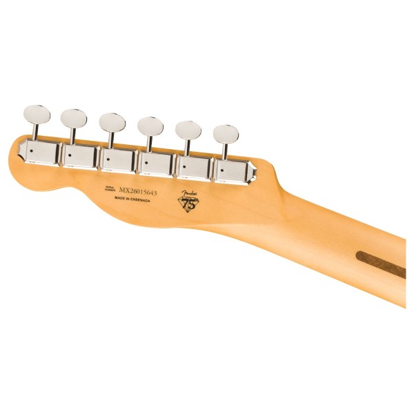 Fender 75th Anniversary Player II Telecaster RW, Seafoam Green - back of headstock