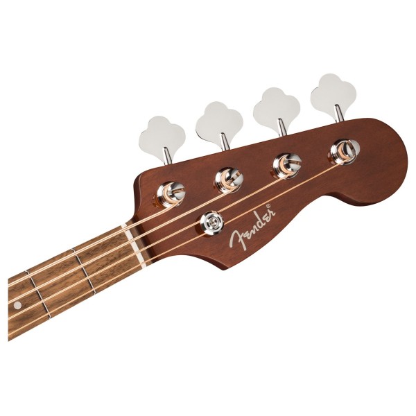 Fender California Deluxe Kingman Bass CE Mahogany, Natural - headstock