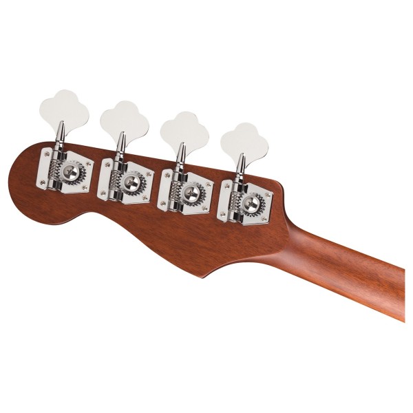 Fender California Deluxe Kingman Bass CE Mahogany, Natural - back of headstock