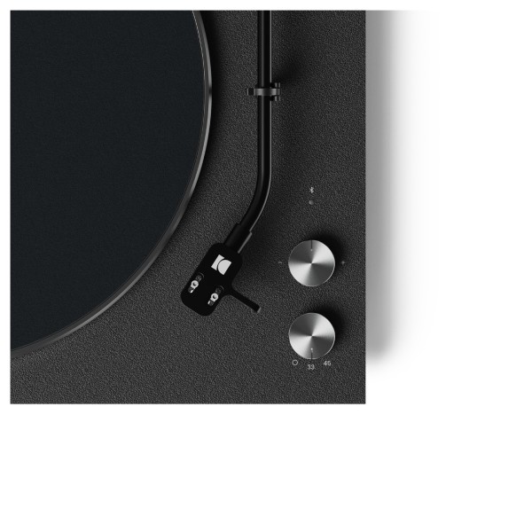 Kanto OBI3 Turntable with Bluetooth, Matte Black - Pitch Control Detail
