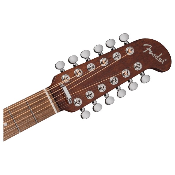 Fender California Deluxe Villager E, Honey Sunburst - headstock