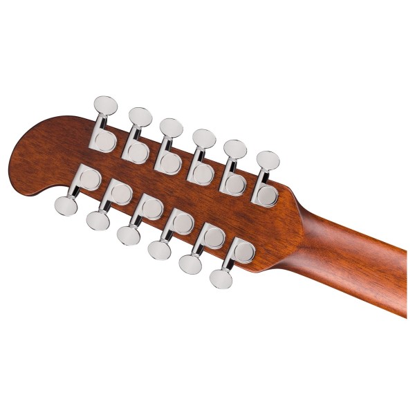 Fender California Deluxe Villager E, Honey Sunburst - back of headstock