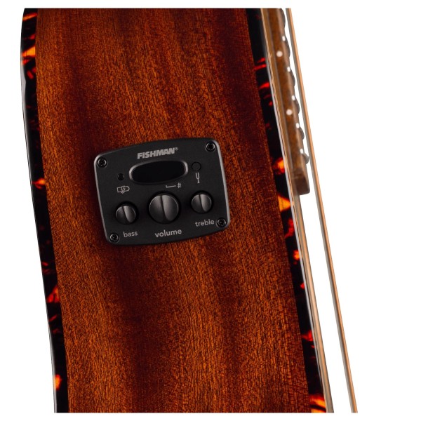 Fender California Deluxe Newporter CE, Tortoiseshell Pickguard, Natural - preamp controls