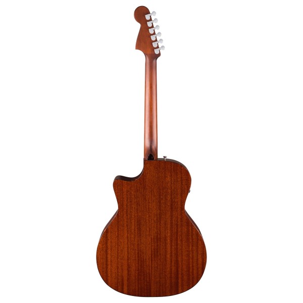Fender California Deluxe Newporter CE, Tortoiseshell Pickguard, Natural - back