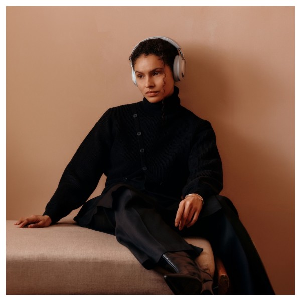 Bowers & Wilkins Px8 S2 Wireless Headphones, Pearl Blue - lifestyle  couch