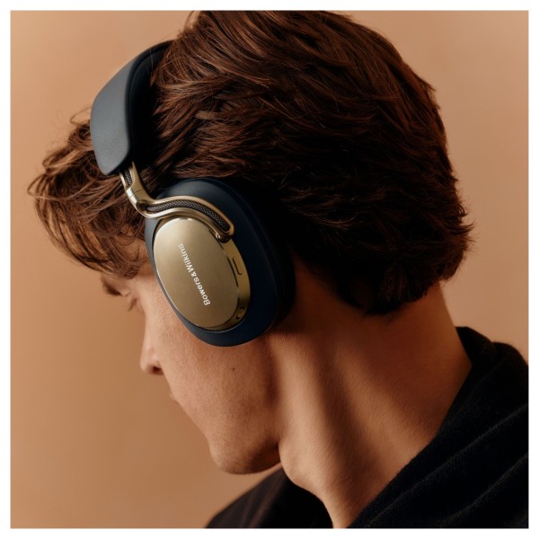 Bowers & Wilkins Px8 S2 Wireless Headphones, Midnight Blue shy man face 