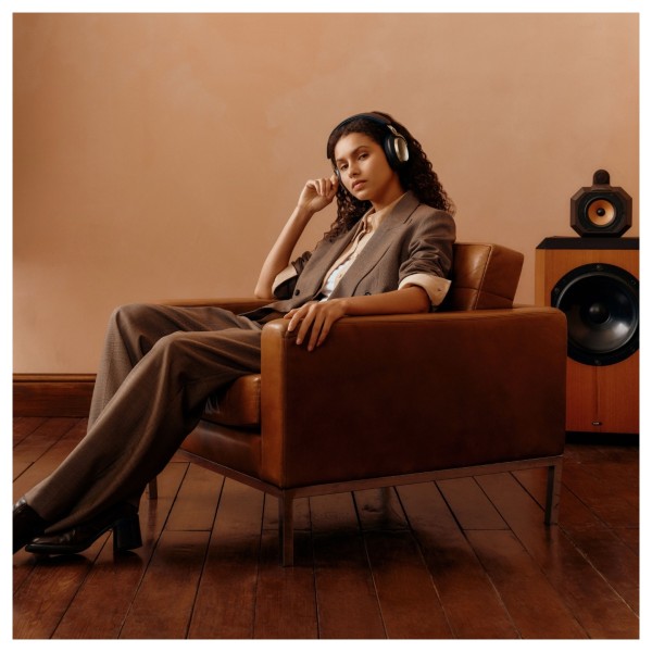 Bowers & Wilkins Px8 S2 Wireless Headphones, Midnight Blue woman chair 