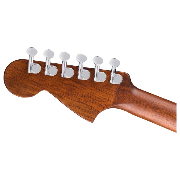 Fender California Deluxe Newporter CE, White Blonde - back of headstock