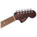 Fender California Deluxe Monterey E, Ivory Pickguard, Black - headstock