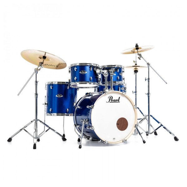 Pearl Export EXX 20" Fusion Drum Kit With D-50 Drum Throne, High Voltage Blue