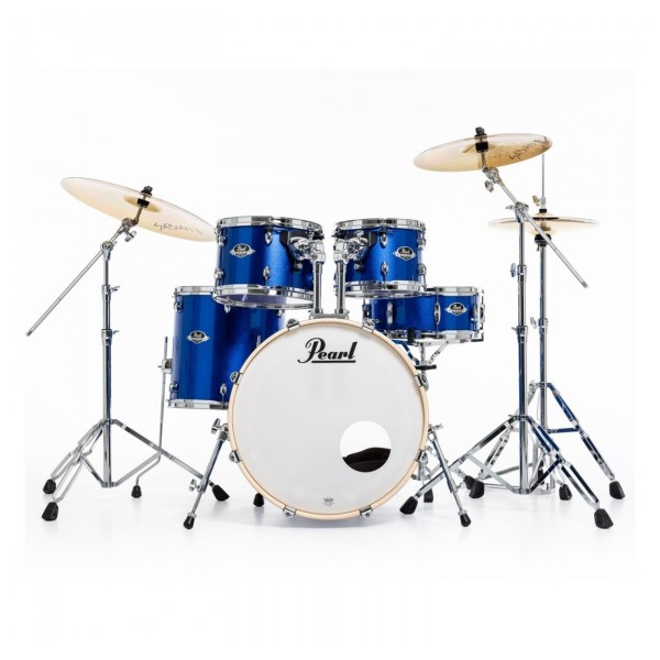 Pearl Export EXX 20" Fusion Drum Kit With D-50 Drum Throne, High Voltage Blue