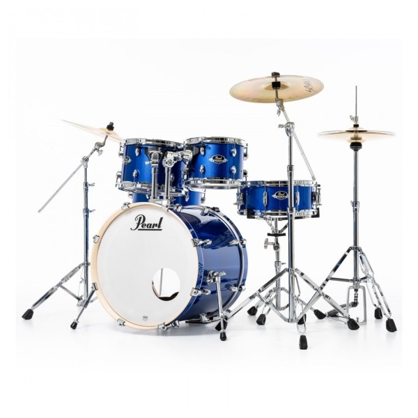 Pearl Export EXX 20" Fusion Drum Kit With D-50 Drum Throne, High Voltage Blue