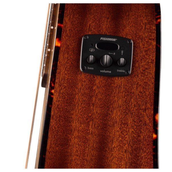 Fender California Deluxe Redondo CE Left-Handed, Natural - preamp controls