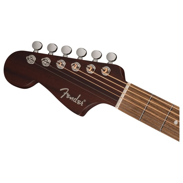 Fender California Deluxe Redondo CE Left-Handed, Natural - headstock
