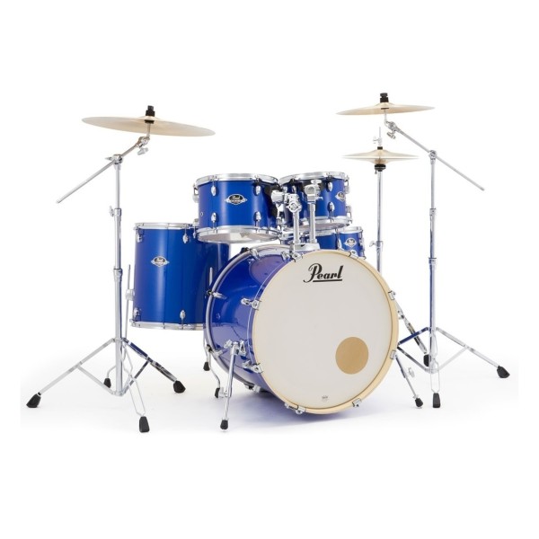 Pearl Export 22" USA Fusion Drum Kit With D-50 Drum Throne, Midnight Blue