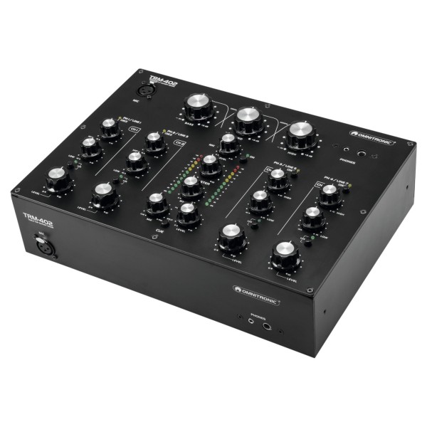 TRM-402 4 Channel Rotary Mixer - Angled