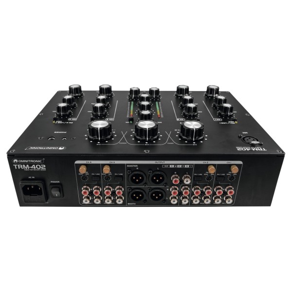 Omnitronic TRM-402 4 Channel Rotary Mixer - Rear Top