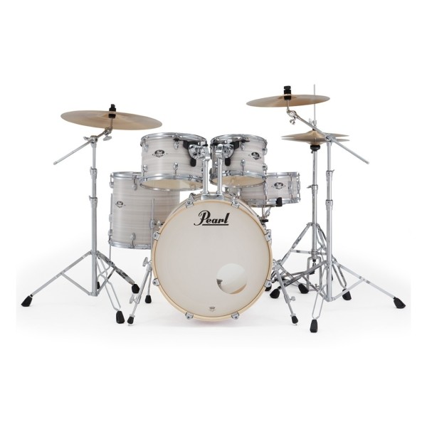 Pearl Export 20" Fusion Drum Kit With D-50 Drum Throne, Slipstream White