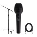 Lambden Audio D85 Handheld Dynamic Microphone, Boom Stand Pack