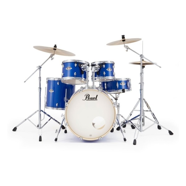 Pearl Export 20" Fusion Drum Kit With D-50 Drum Throne, Midnight Blue