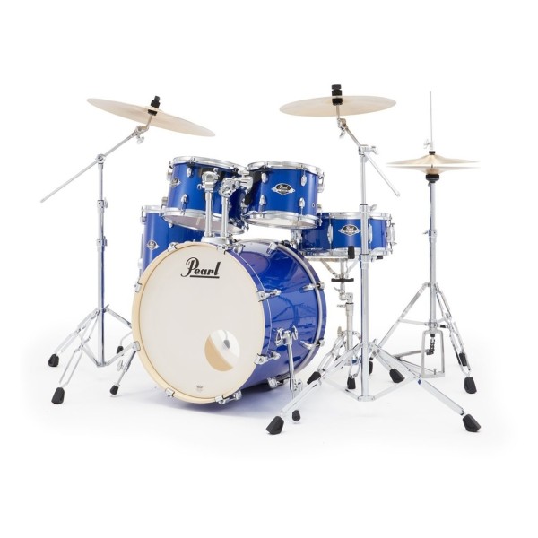 Pearl Export 20" Fusion Drum Kit With D-50 Drum Throne, Midnight Blue