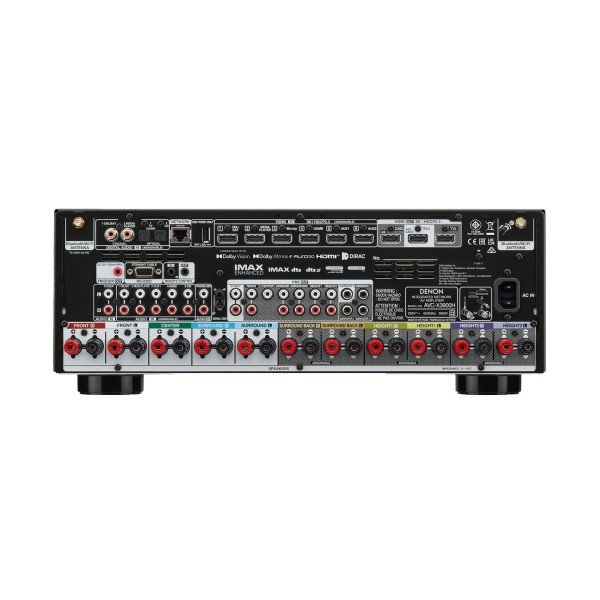 Denon AVC-X3900H 9.4 Channel 8K AV Amplifier, Black - rear 
