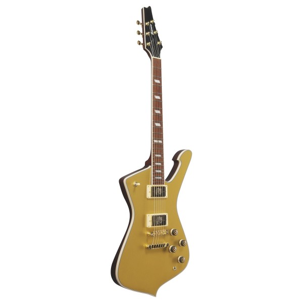 Ibanez IC420 Iceman, Gold - angled shot