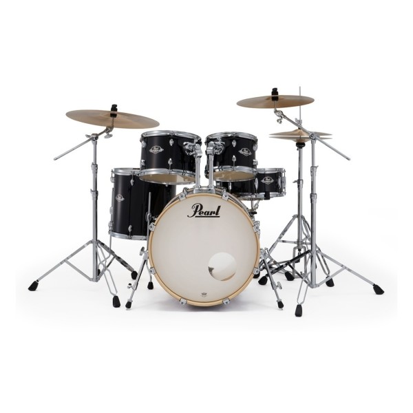 Pearl Export 20" Fusion Drum Kit With D-50 Drum Throne, Jet Black