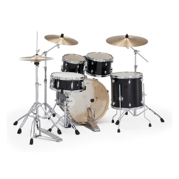 Pearl Export 20" Fusion Drum Kit With D-50 Drum Throne, Jet Black