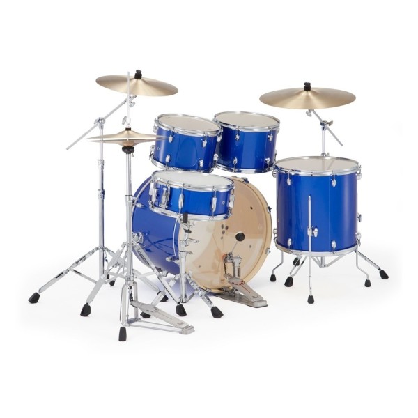 Pearl Export 22" Rock Drum Kit With D-50 Drum Throne, Midnight Blue