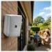 JBL Stage XD-5 Outdoor Speaker (Pair), White - Patio lifestyle, pair