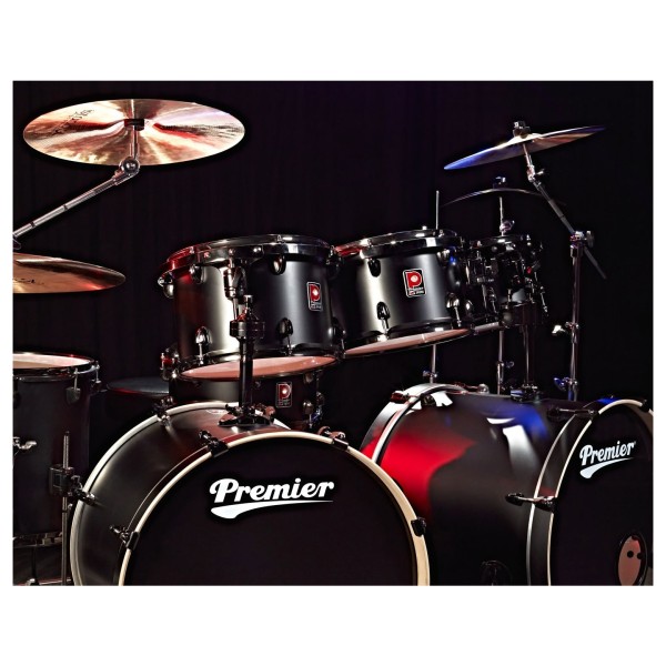 Premier Artist 22" 7pc Modern Rock Shell Pack, Matte Black