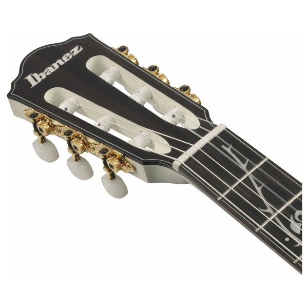 Ibanez TOD100FMN Tim Henson Signature Flamed Maple Top, Toasted Marshmallow Matte - headstock