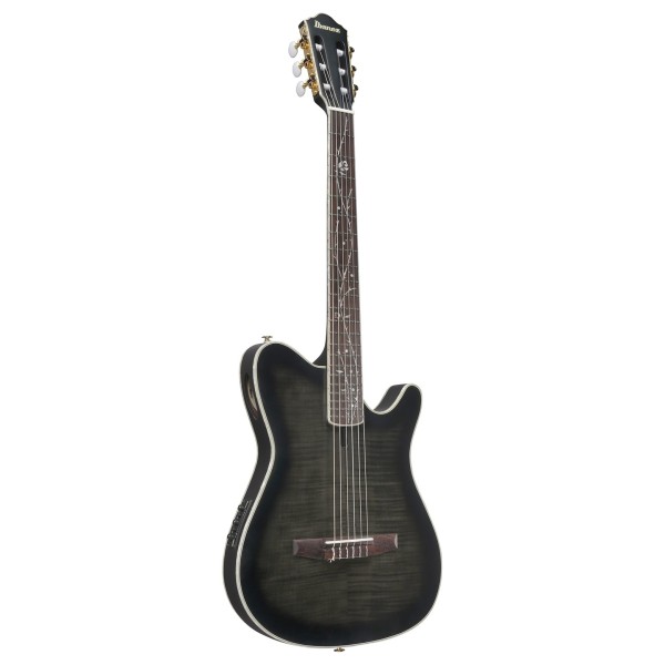 Ibanez TOD20FMN Tim Henson Signature, Black Burst Fade Low Gloss - angled shot