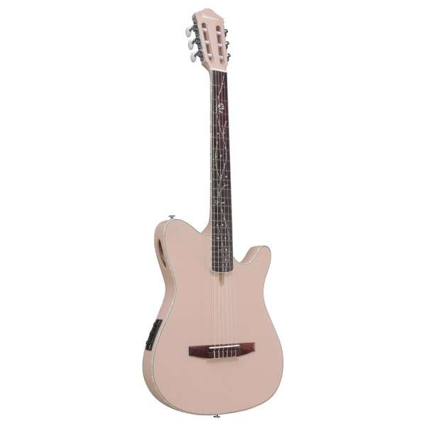 Ibanez TOD10N Tim Henson Signature, Pearl Pink Flat - angled shot
