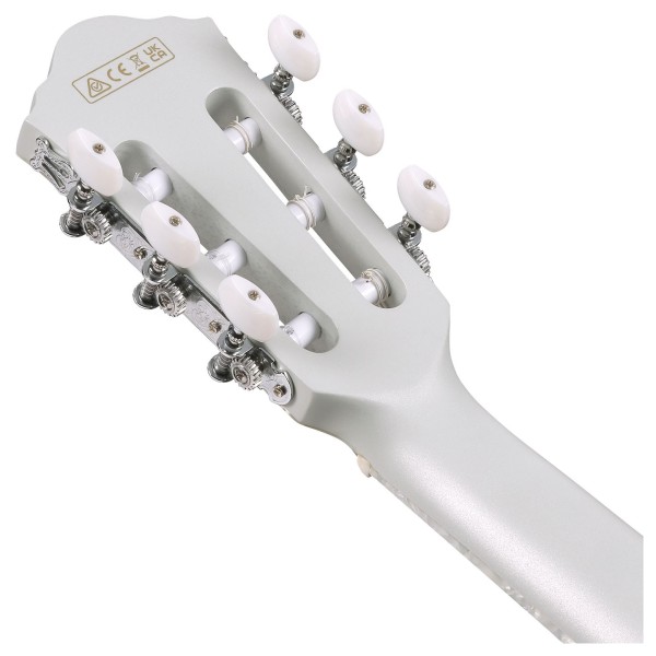 Ibanez TOD10N Tim Henson Signature, Silver Metallic Flat - back of headstock