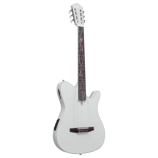 Ibanez TOD10N Tim Henson Signature, Silver Metallic Flat - angled shot