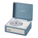 Crosley Voyager CD Player, Washed Blue - Angled